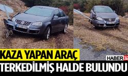 Kaza Yapan Araç Terkedilmiş Halde Bulundu