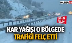 Keçiborlu Rampasında Kar Yağışı Trafiği Felç Etti