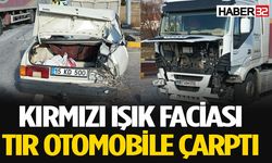 Tır Otomobile Arkadan Çarptı