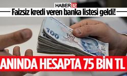 Faizsiz kredi veren banka listesi geldi!