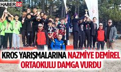 Kros yarışmalarına Nazmiye Demirel Ortaokulu damga vurdu