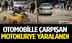 Isparta'da otomobille çarpışan motokurye yaralandı