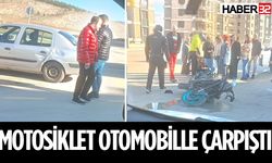 Isparta’da motosiklet otomobille çarpıştı