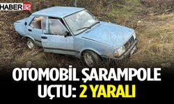 Eğirdir’de otomobil şarampole uçtu: 2 yaralı