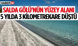 Salda Gölü'nün yüzey alanı 5 yılda 3 kilometrekare düştü