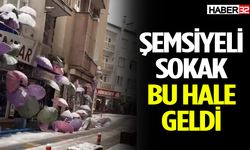 Şemsiyeler karın ağırlığına dayanamadı