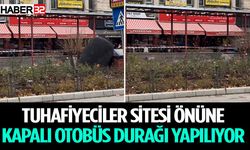 Tuhafiyeciler Sitesi Önüne Kapalı Otobüs Durağı Yapılıyor