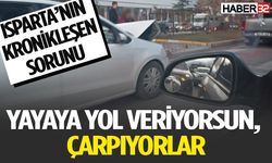 Isparta'da Yaya Geçidinde Trafik Kazası: