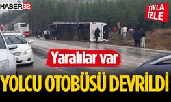 Isparta-Antalya karayolunda kaza: Yolcu otobüsü devrildi