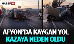 Afyonkarahisar’da Kaygan Yol Kazaya Neden Oldu