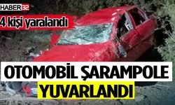 Otomobil şarampole yuvarlandı: 4 yaralı