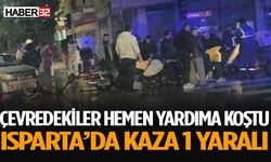 Isparta'da Otomobil İle Motosiklet Çarpıştı Yaralı Var