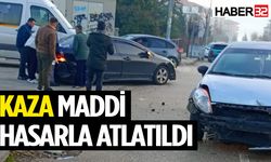 Isparta’da maddi hasarlı trafik kazası