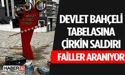 Devlet Bahçeli Caddesi Tabelasına Çirkin Saldırı