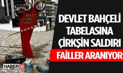 Devlet Bahçeli Caddesi Tabelasına Çirkin Saldırı