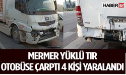 Burdur’da Tır Servis Otobüsüne Çarptı