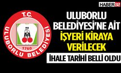 Uluborlu Belediyesi'ne ait işyeri kiraya verilecek