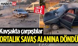 Isparta'da kaza: Otomobiller kavşakta çarpıştı