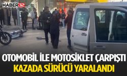 Motosiklet Otomobille Çarpıştı 1 Yaralı