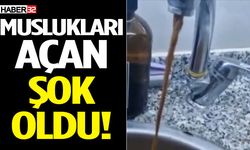 Musluklardan akan şok etti: Mahalleli isyanda!