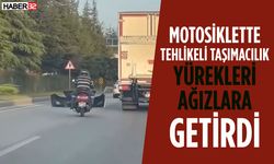 Isparta'da Motosikletle Tehlikeli Taşımacılık Kamerada
