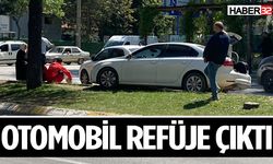 Isparta’da kaza: Otomobil refüje çıktı