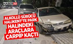 Alkollü Sürücü Halıkent'te Park Halindeki Araçlara Çarpıp Kaçtı