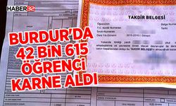 Burdur'da 42 bin 615 öğrenci karne aldı