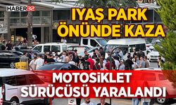 Iyaş Park Önünde Kaza: Motosiklet Sürücüsü Yaralandı