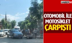 Otomobil ile motosiklet çarpıştı, sürücü yaralandı