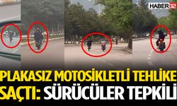 Plakasız Motosikletli Tehlike Saçtı: Sürücüler Tepkili