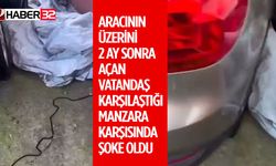 Aracının üzerini 2 ay sonra açan vatandaş karşılaştığı manzara karşısında şoke oldu
