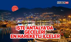 İşte Antalya’da Geceleri En Hareketli İlçeler