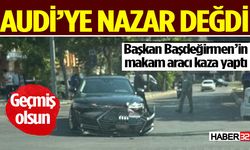 Başkan Başdeğirmen’in makam aracı kaza yaptı