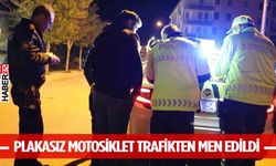 Plakasız Motosiklet Trafikten Men Edildi