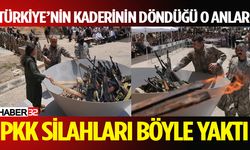 PKK'nın silah bırakma töreninden ilk görüntüler paylaşıldı