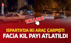 Isparta’da İki Araç Çarpıştı-İşte İlk Görüntüler