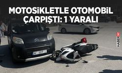 Motosikletle Otomobil Çarpıştı: 1 Yaralı