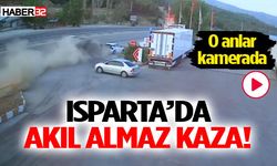 Isparta’da akıl almaz kaza: Kameralara böyle yansıdı