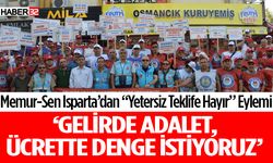 Memur-Sen Isparta’dan “Yetersiz Teklife Hayır” Eylemi