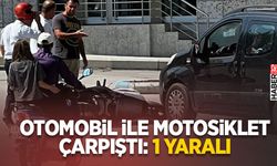 Otomobil ile Motosiklet Çarpıştı: 1 Yaralı