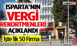 Isparta 2024 yılı kurumlar vergisi rekortmenleri açıklandı