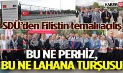 SDÜ’nün Filistin temalı açılışna tepki!!