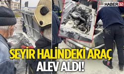 Seyir Halindeki Araç Alev Aldı!