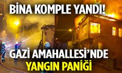 Gazi Amahallesi’nde Bir Bina Komple Yandı!