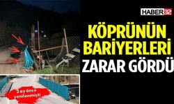 Eğirdir’e Giden Kovada Köprüsü Bariyerleri Zarar Gördü