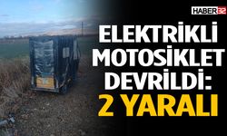 Elektrikli motosiklet devrildi: 2 yaralı