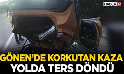 Gönen’de Korkutan Kaza Alkollü Sürücü Yolda Ters Döndü