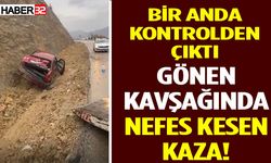 Gönen Kavşağında Nefes Kesen Kaza!