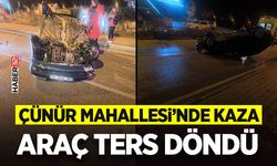 Çünür Mahallesi’nde Kaza: Araç Ters Döndü